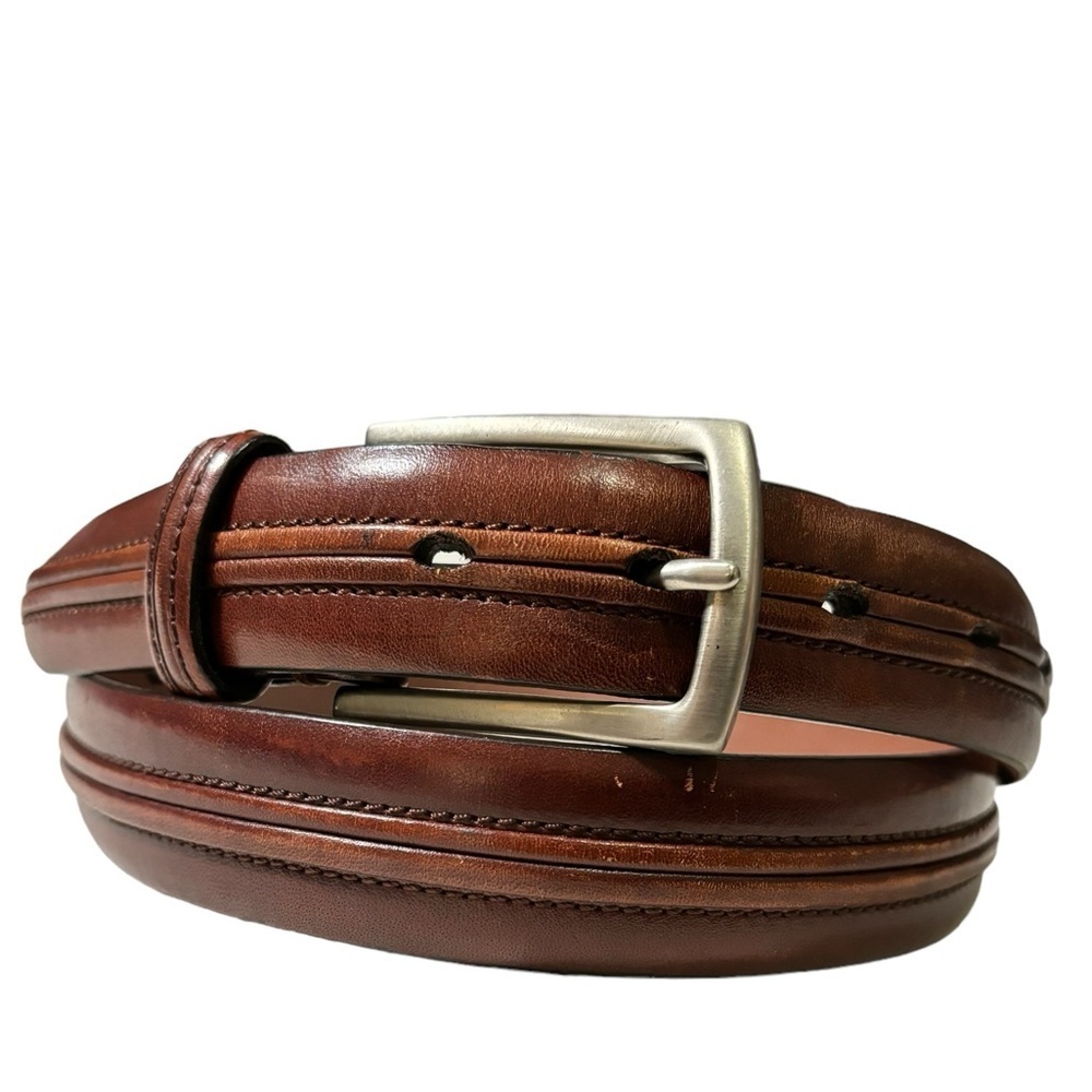 Torino Oil Waxhide Harness Brown Leather Belt Office Professional Men’s Size 40